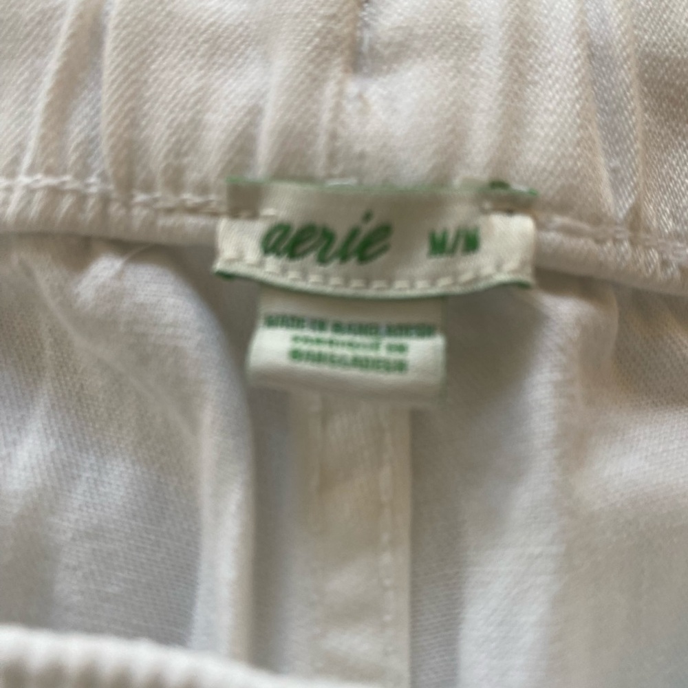 Aerie White Relaxed Drawstring Pants - Picture 4 of 9